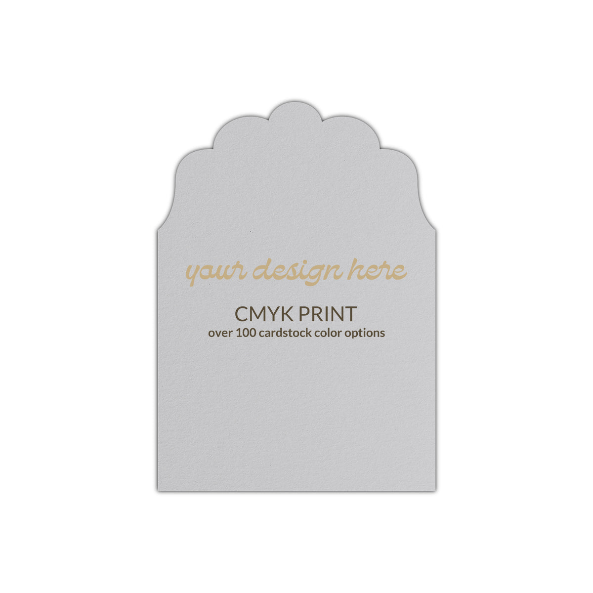 Shape P80 Diecut Card | CMYK Print | 5" x 7"
