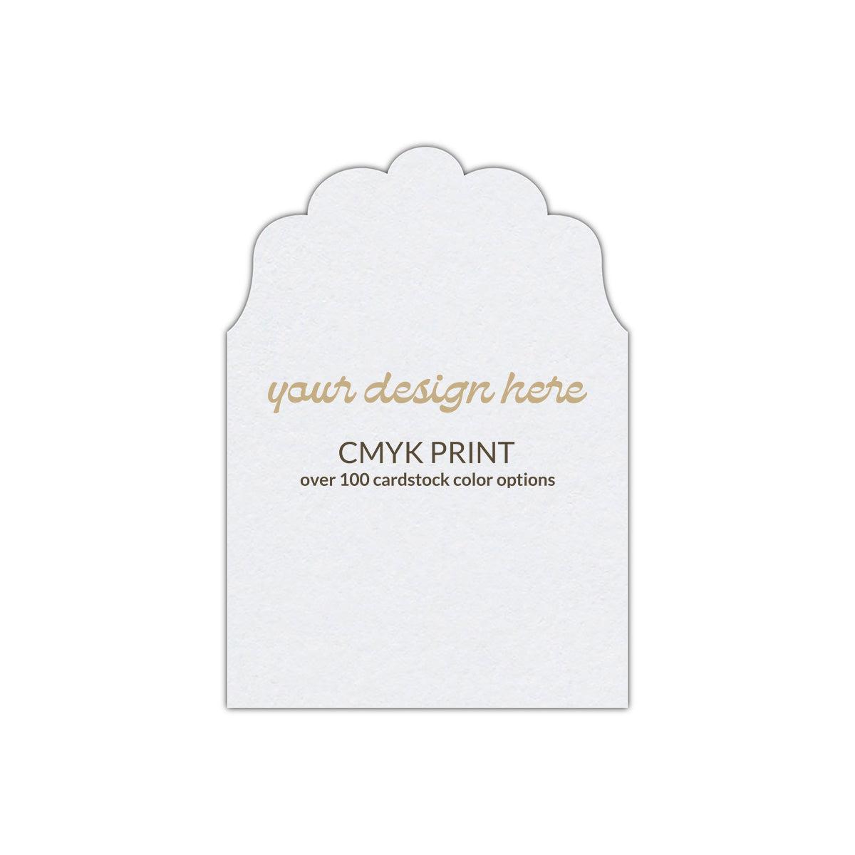 Shape P80 Diecut Card | CMYK Print | 2" x 3"
