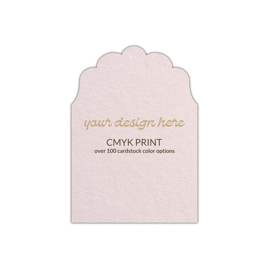 Shape P80 Diecut Card | CMYK Print | 3" x 4"