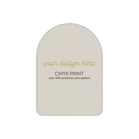 Shape P81 Diecut Card | CMYK Print | 3" x 4"