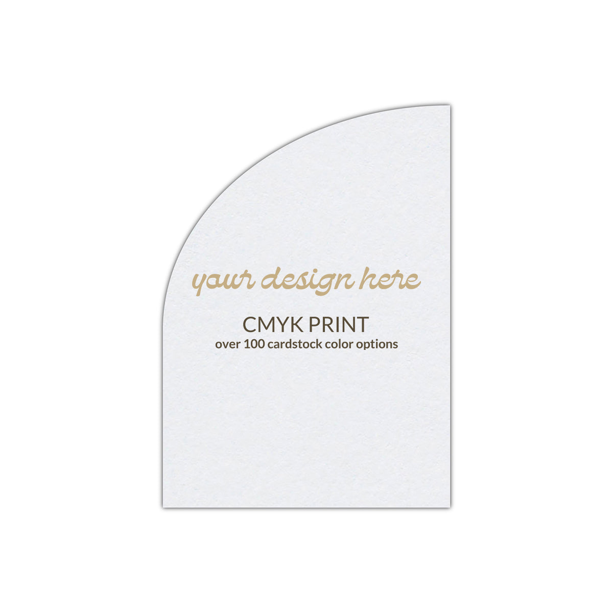 Shape P82 Diecut Card | CMYK Print | 5" x 8"