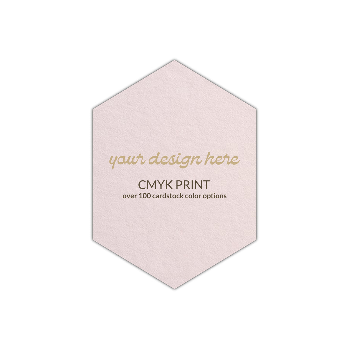 Shape P84 Diecut Card | CMYK Print | 3" x 5"