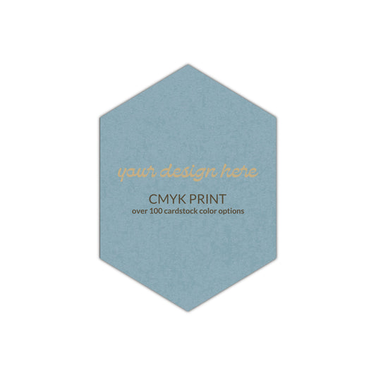 Shape P84 Diecut Card | CMYK Print | 2" x 3.5"