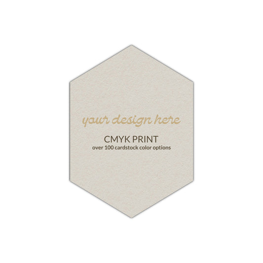 Shape P84 Diecut Card | CMYK Print | 2" x 3"