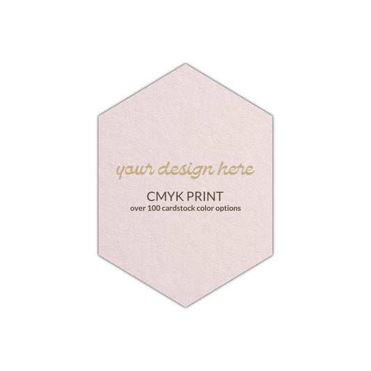 Shape P84 Diecut Card | CMYK Print | 3" x 5"
