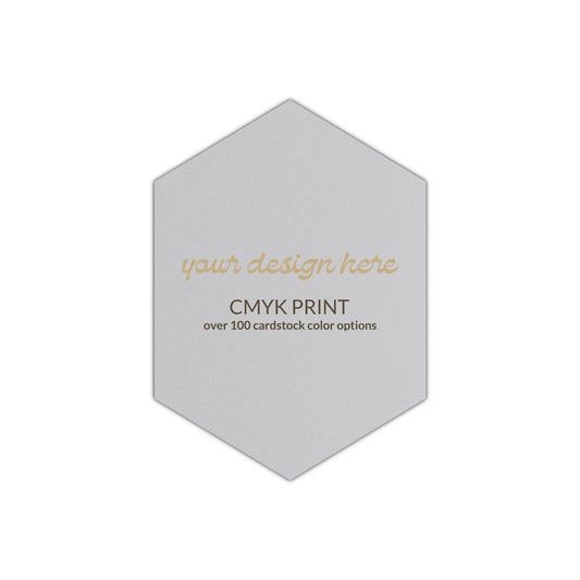 Shape P84 Diecut Card | CMYK Print | 3" x 4"