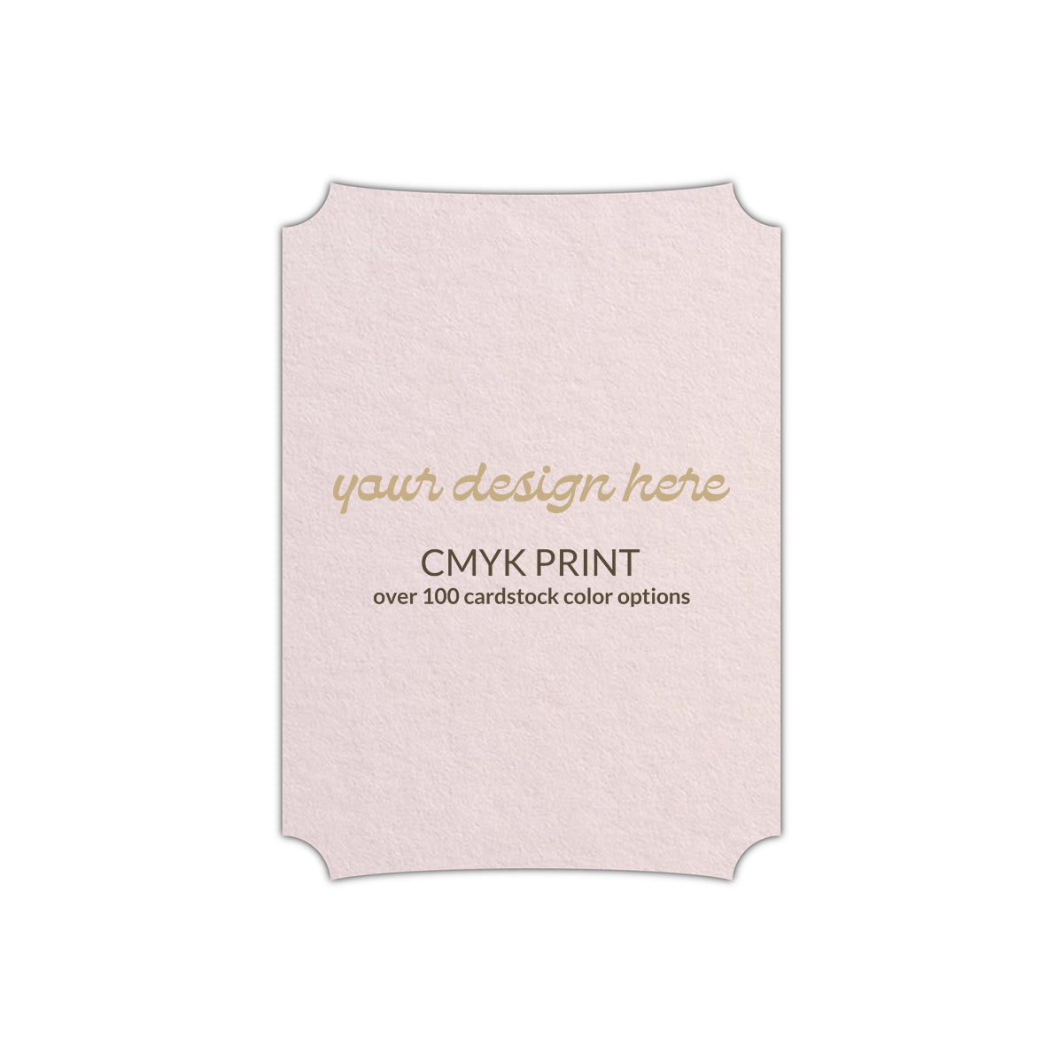 Shape P85 Diecut Card | CMYK Print | 5" x 8"