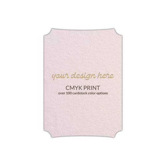 Shape P85 Diecut Card | CMYK Print | 3" x 4"