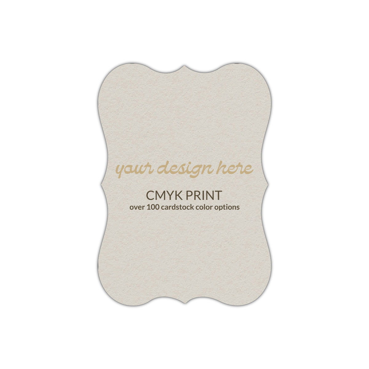 Shape P86 Diecut Card | CMYK Print | 5" x 8"