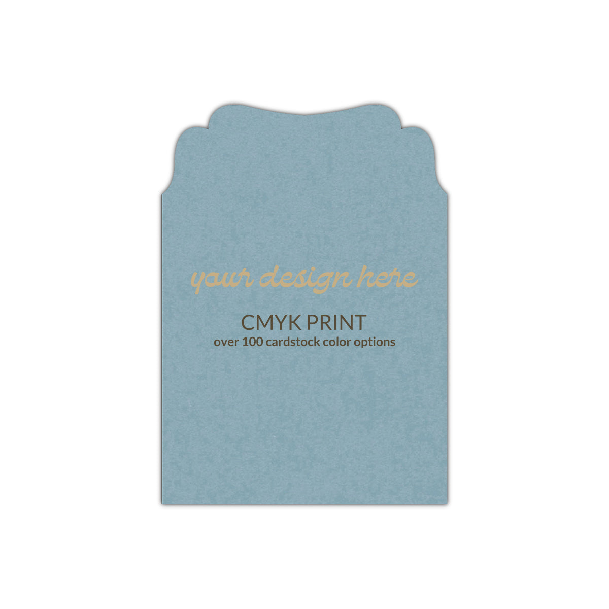 Shape P89 Diecut Card | CMYK Print | 8.5" x 11"