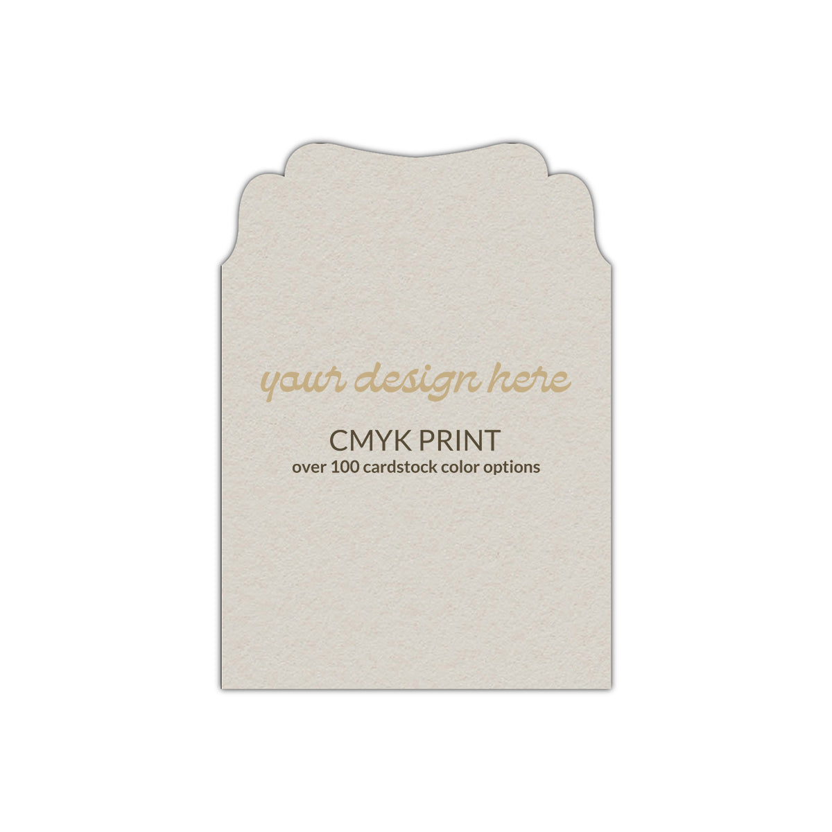 Shape P89 Diecut Card | CMYK Print | 2" x 3"