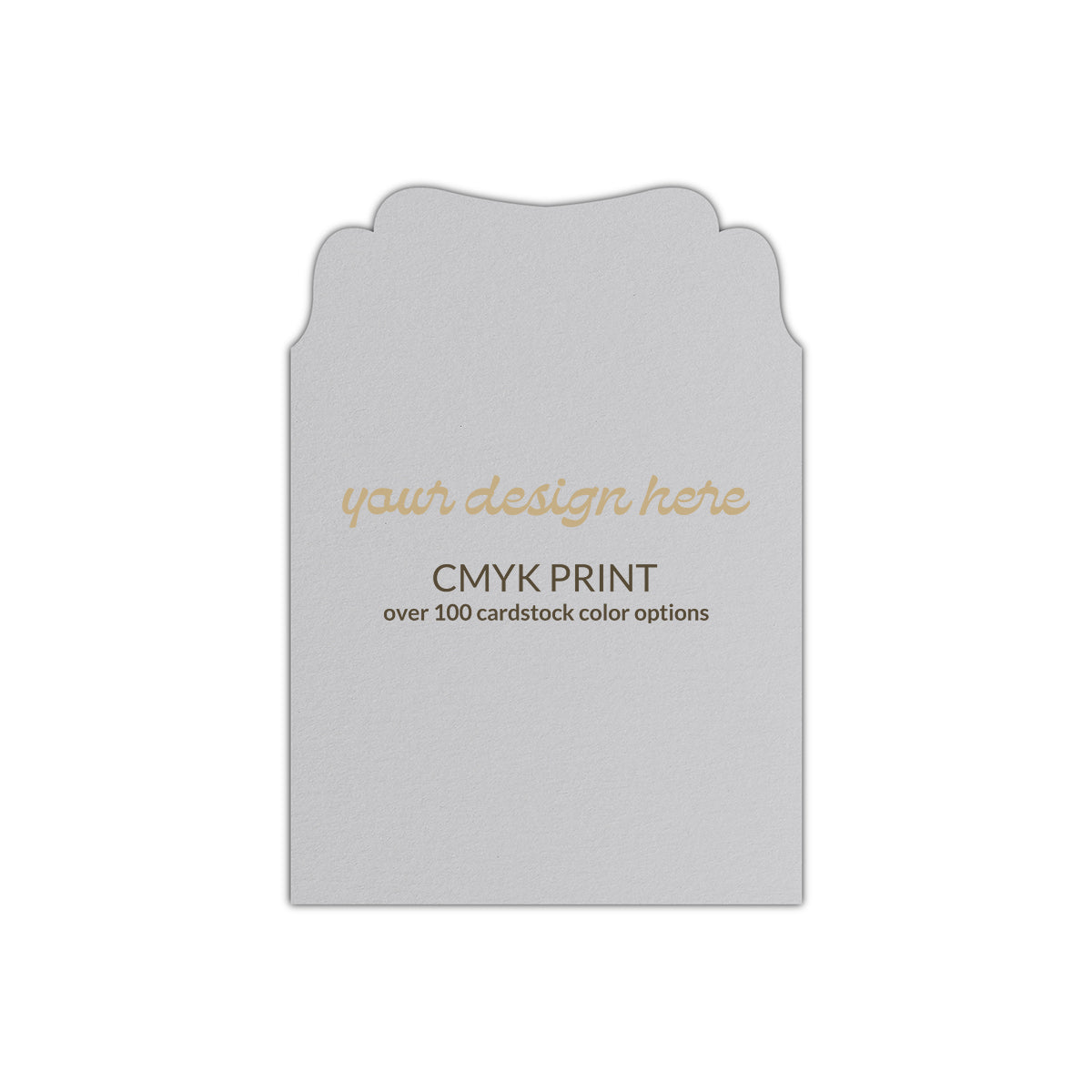 Shape P89 Diecut Card | CMYK Print | 5" x 8"