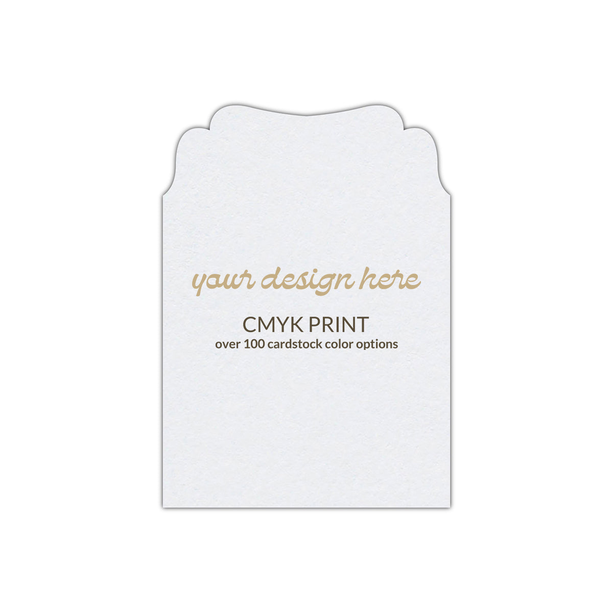 Shape P89 Diecut Card | CMYK Print | 4.25" x 5.5"