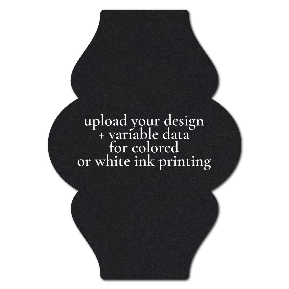 Individually Personalized Wedding Prints on Diecut Cardstock - Shape P8