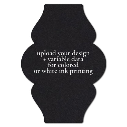Individually Personalized Wedding Prints on Diecut Cardstock - Shape P8