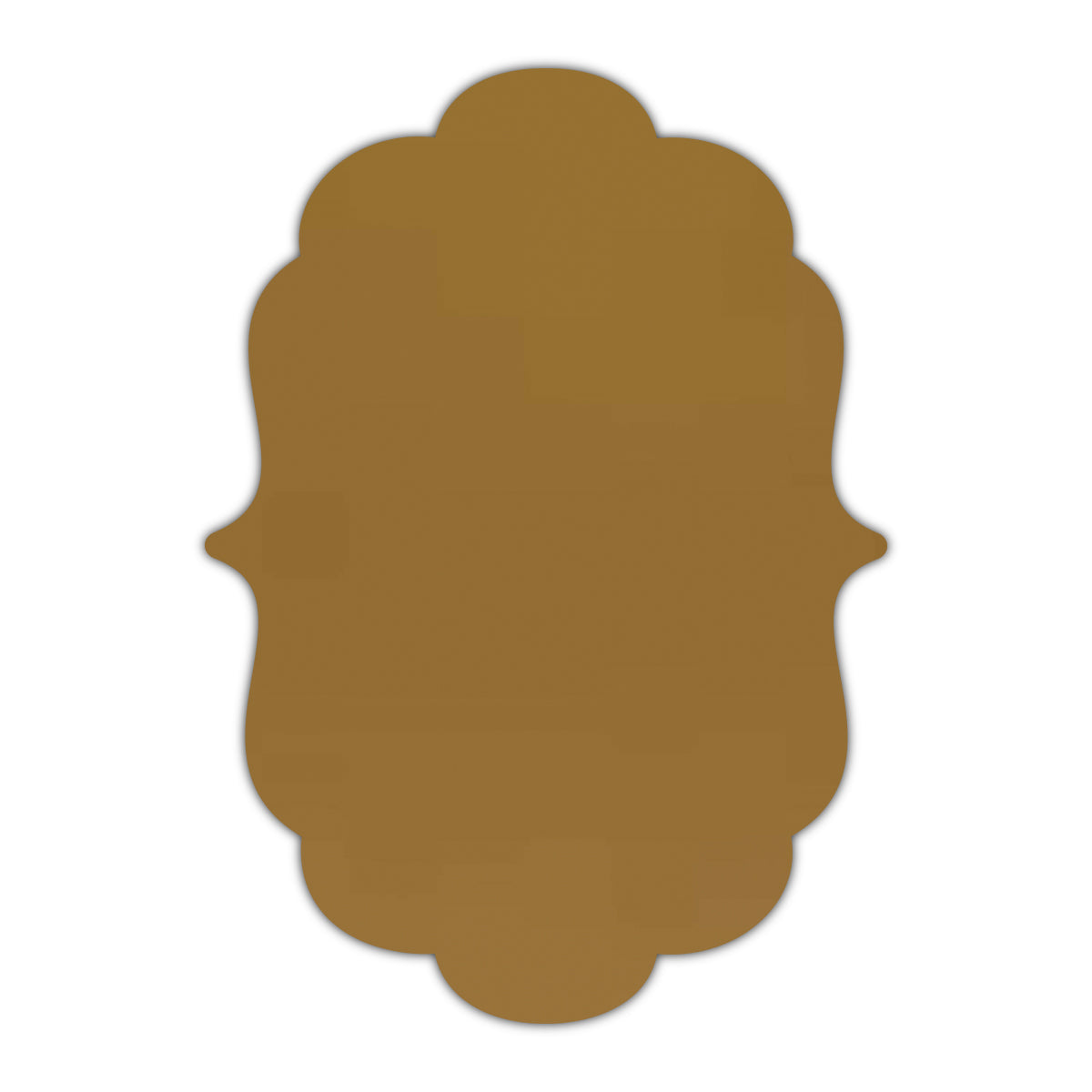 CMYK Print on Shimmer Antique Gold Cardstock | Shape P8 | 2.5" x 3.5"