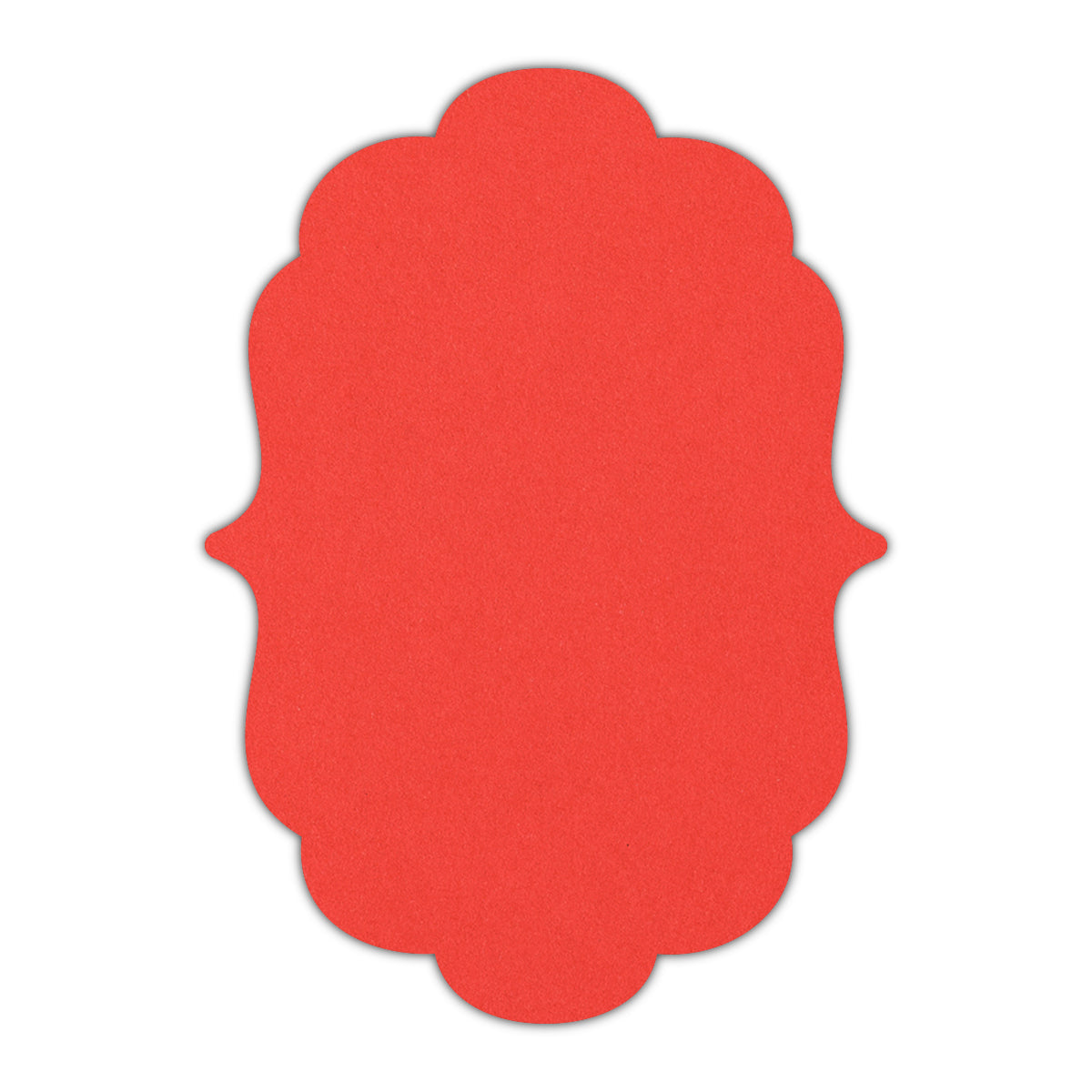 CMYK Print on Bright Red Cardstock | Shape P8 | 5" x 8"
