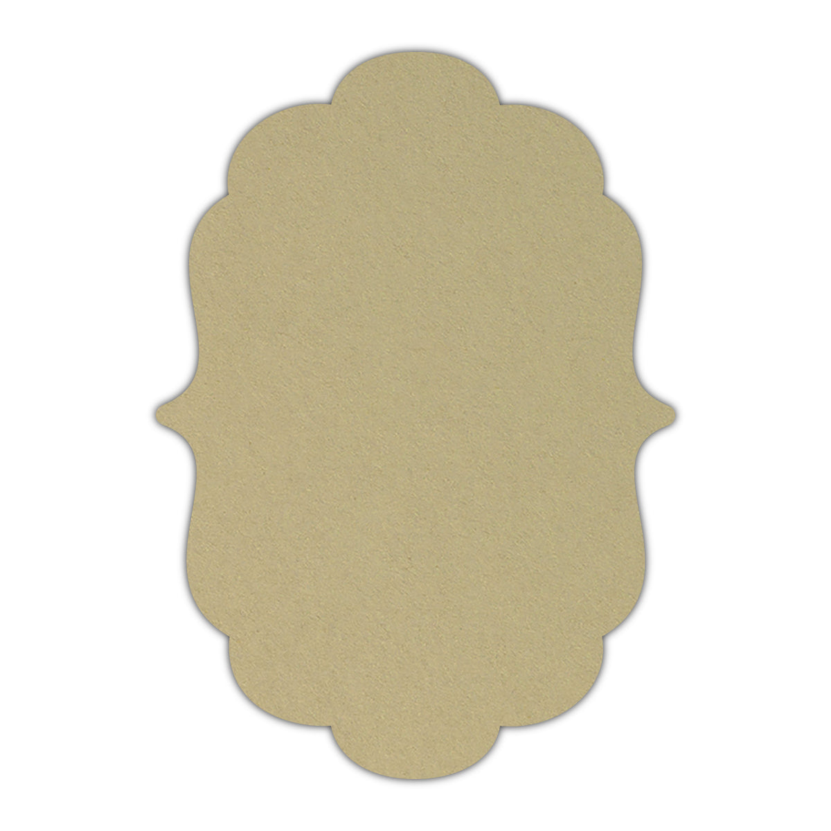 CMYK Print on Shimmer Champagne Cardstock | Shape P8 | 2" x 3"
