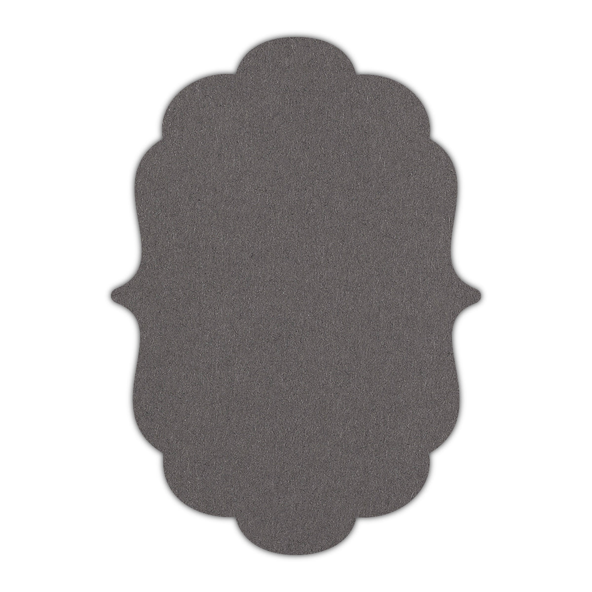 CMYK Print on Dark Grey Cardstock | Shape P8 | 3" x 4"