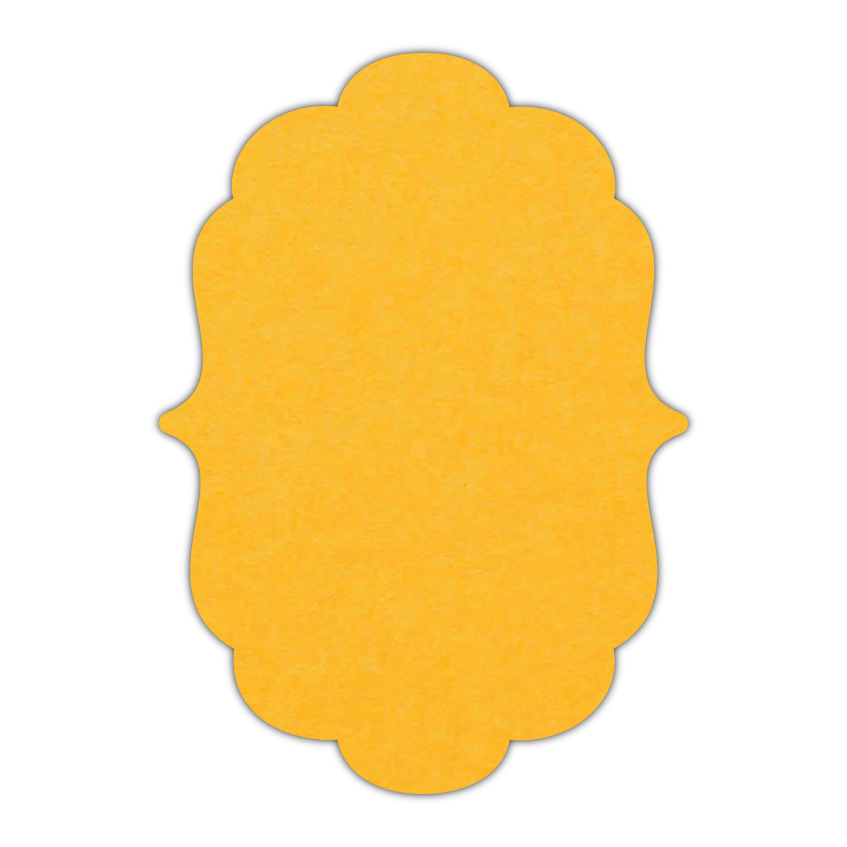 CMYK Print on Indian Yellow Cardstock | Shape P8 | 2" x 3.5"