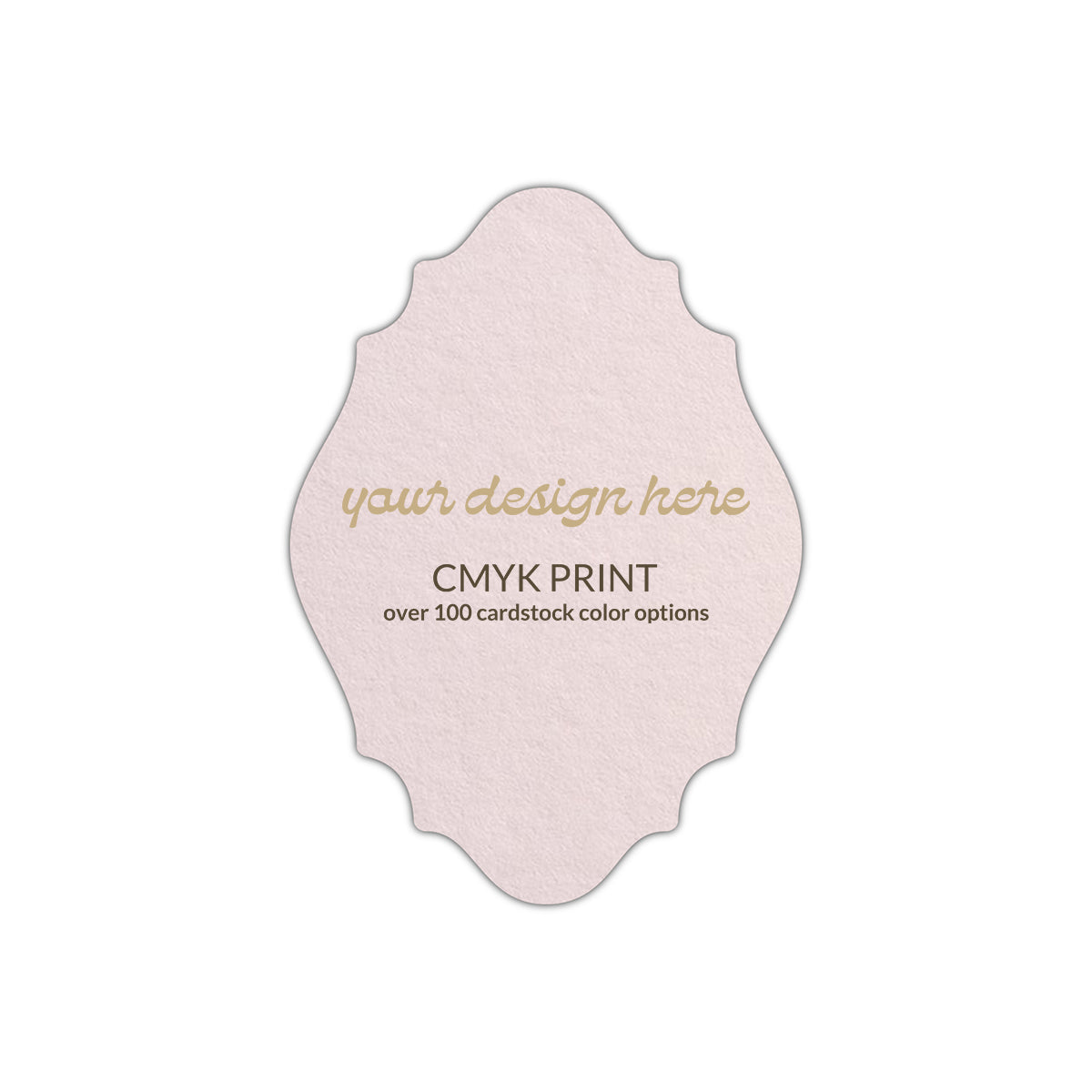 Shape P9 Diecut Card | CMYK Print | 3" x 4"