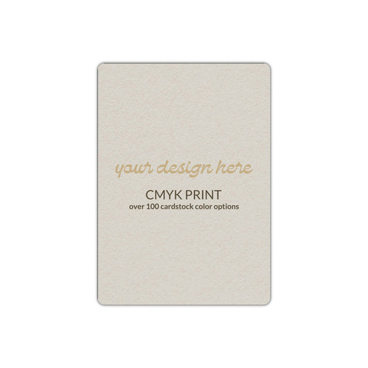 Shape P92 Diecut Card | CMYK Print | 3" x 4"