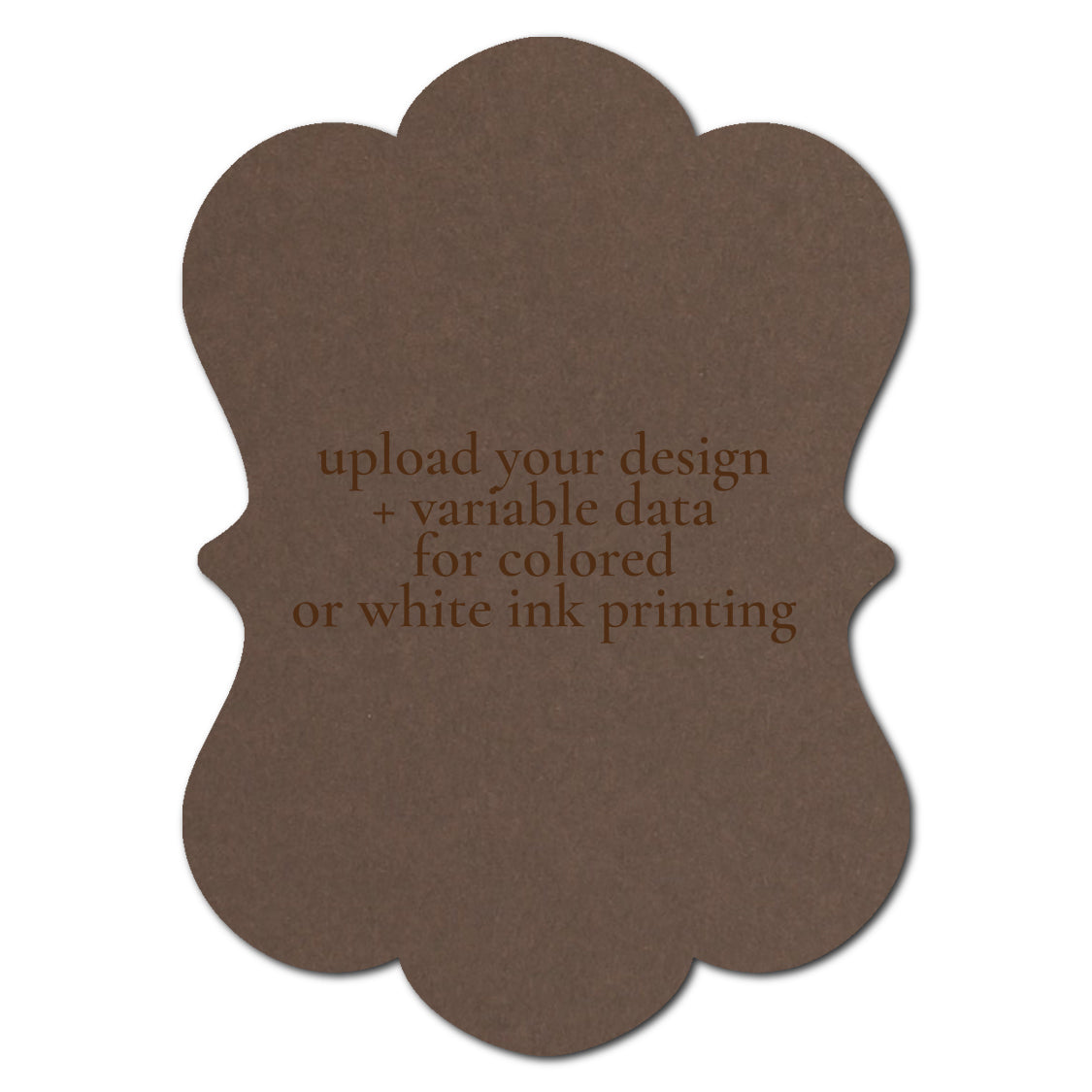 Individually Personalized Wedding Prints on Diecut Cardstock - Shape P93