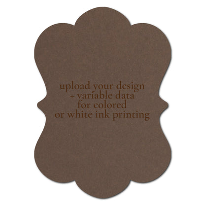 Individually Personalized Wedding Prints on Diecut Cardstock - Shape P93