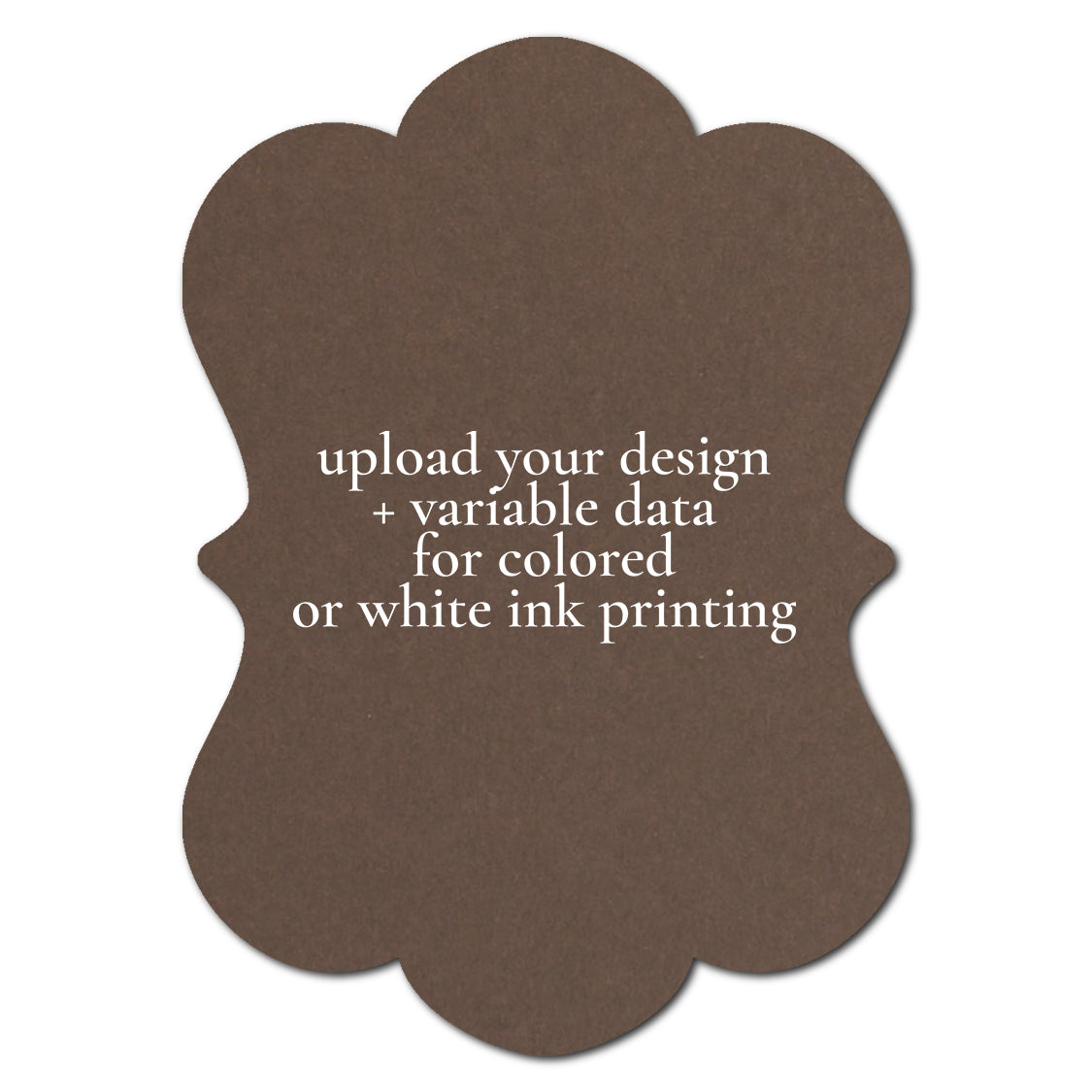 Individually Personalized Wedding Prints on Diecut Cardstock - Shape P93
