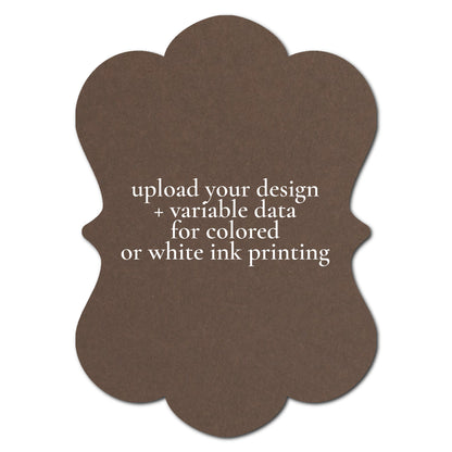 Individually Personalized Wedding Prints on Diecut Cardstock - Shape P93