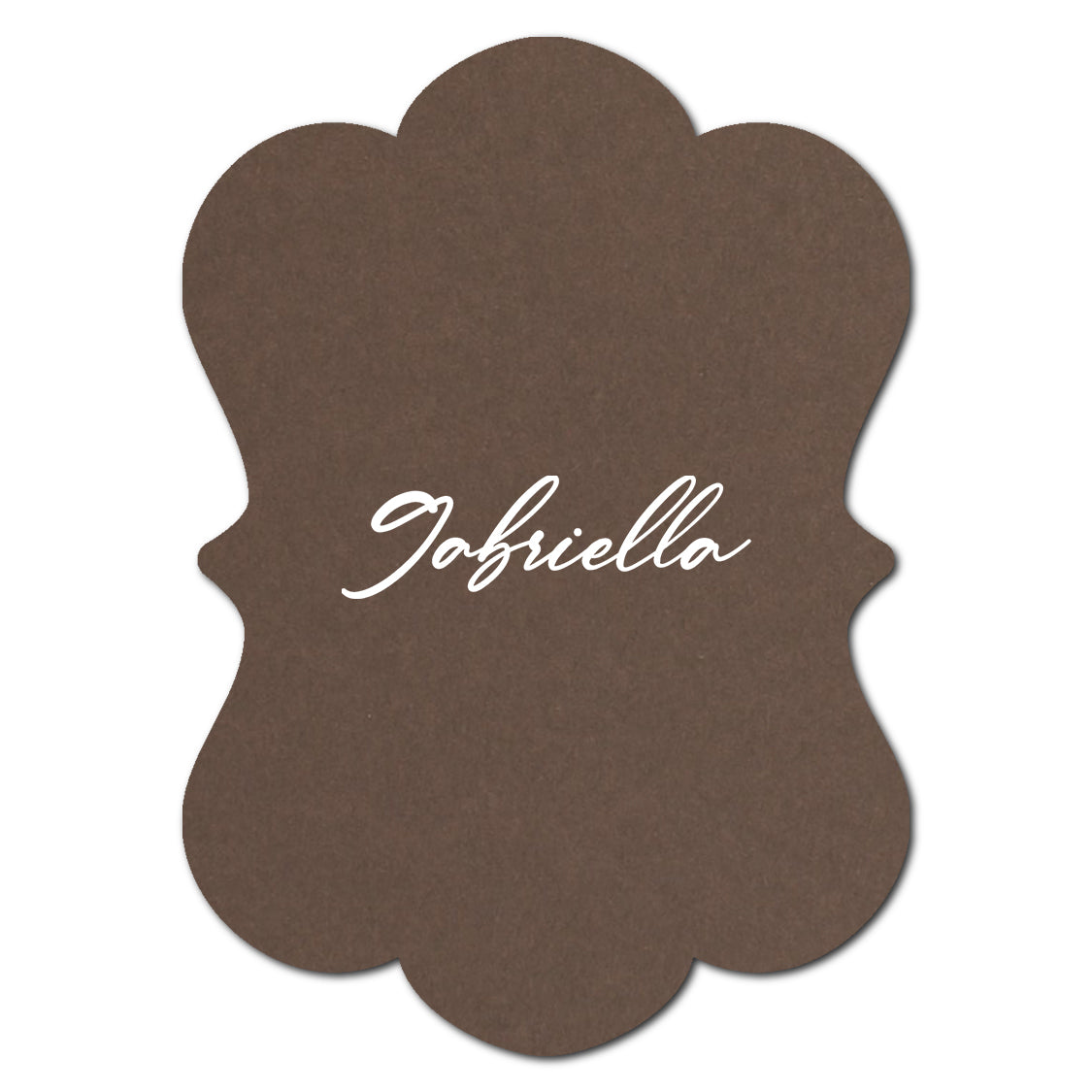 Individually Personalized Wedding Prints on Diecut Cardstock - Shape P93