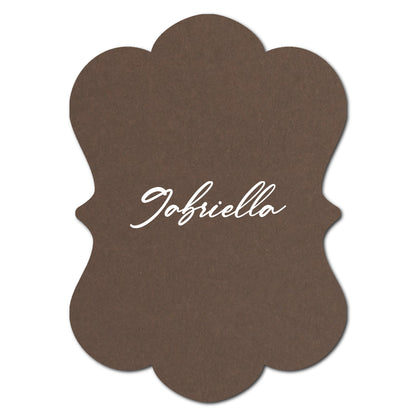 Individually Personalized Wedding Prints on Diecut Cardstock - Shape P93