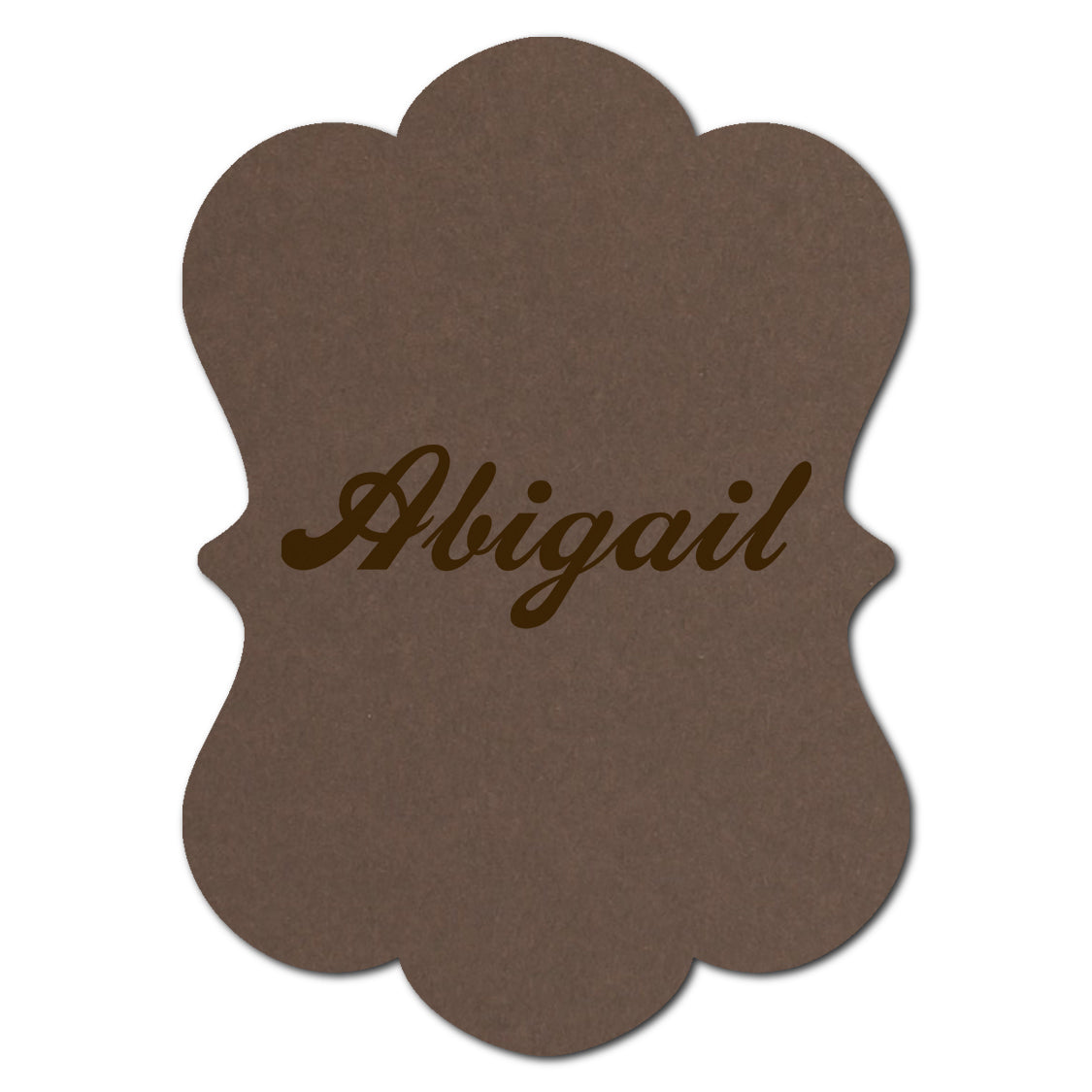 Individually Personalized Wedding Prints on Diecut Cardstock - Shape P93
