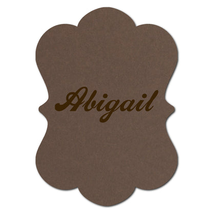 Individually Personalized Wedding Prints on Diecut Cardstock - Shape P93