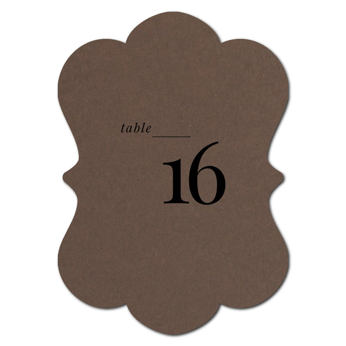 Individually Personalized Wedding Prints on Diecut Cardstock - Shape P93