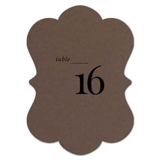 Individually Personalized Wedding Prints on Diecut Cardstock - Shape P93