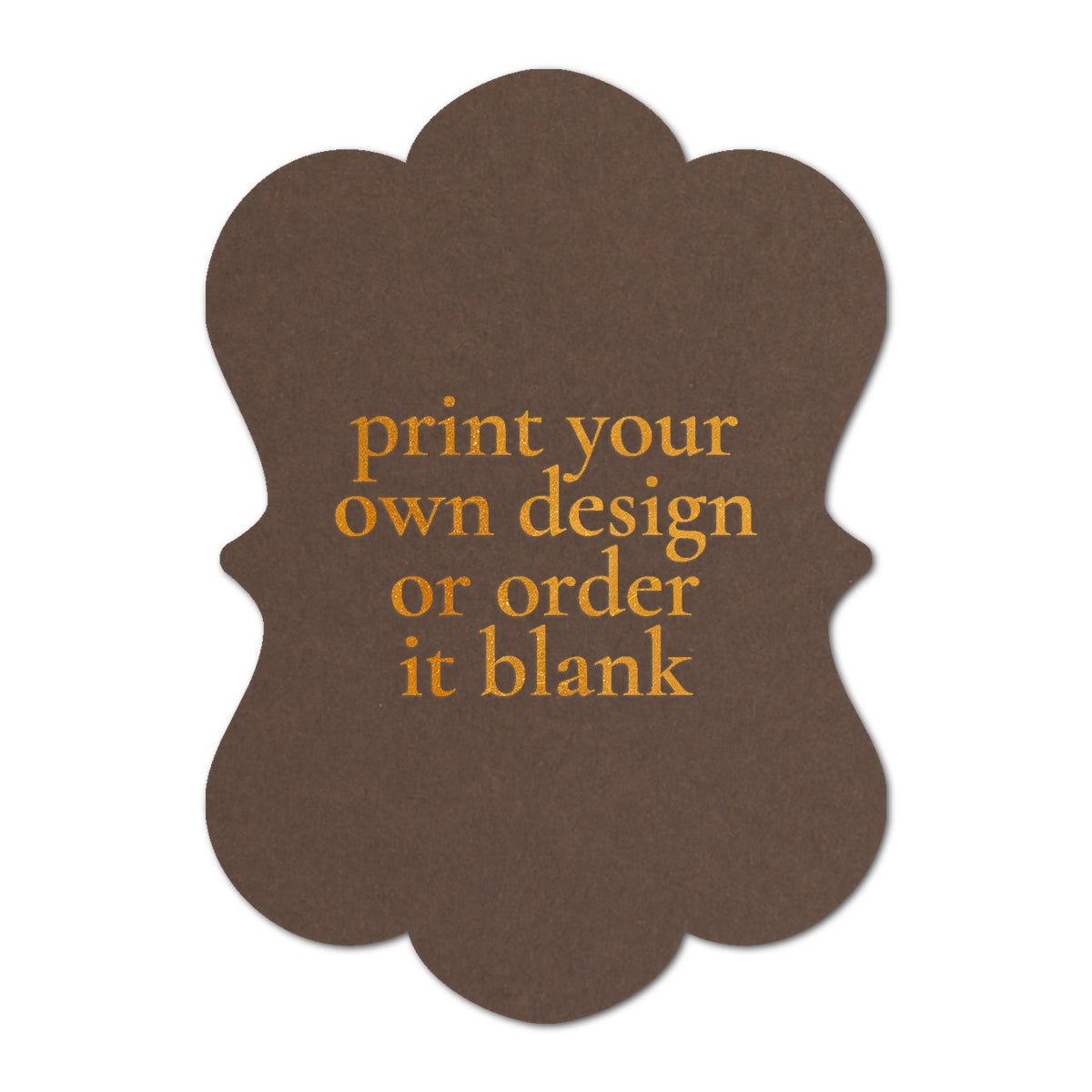 Custom Wedding Prints on Diecut Shaped Cardstock | Shape P93
