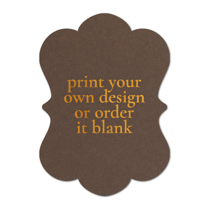 Custom Wedding Prints on Diecut Shaped Cardstock | Shape P93