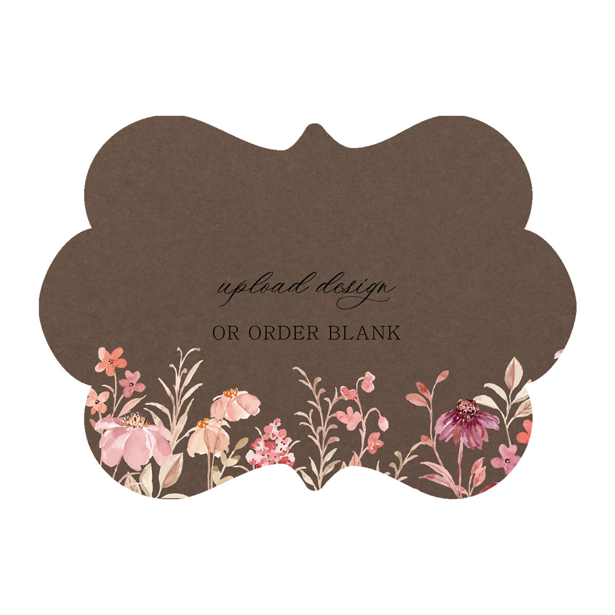 Custom Wedding Prints on Diecut Shaped Cardstock | Shape P93