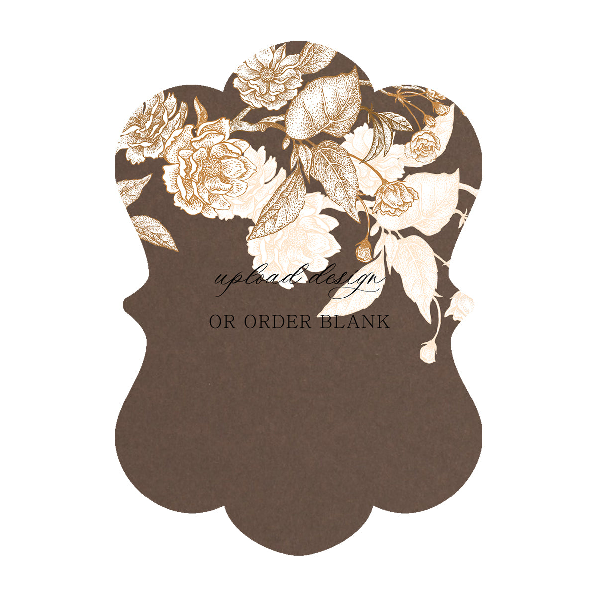 Custom Wedding Prints on Diecut Shaped Cardstock | Shape P93
