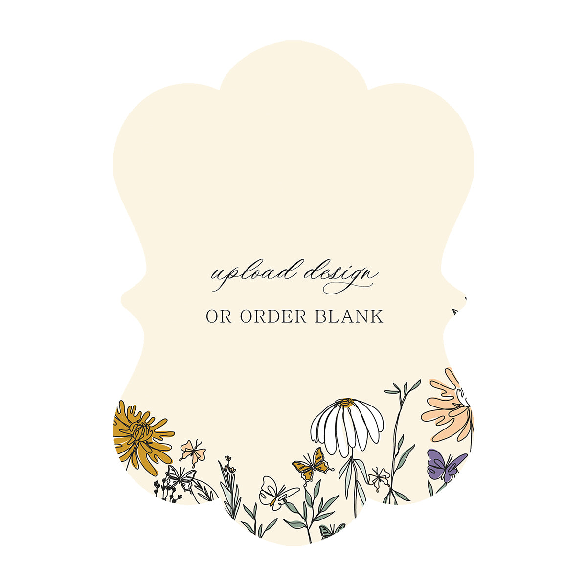 Custom Wedding Prints on Diecut Shaped Cardstock | Shape P93