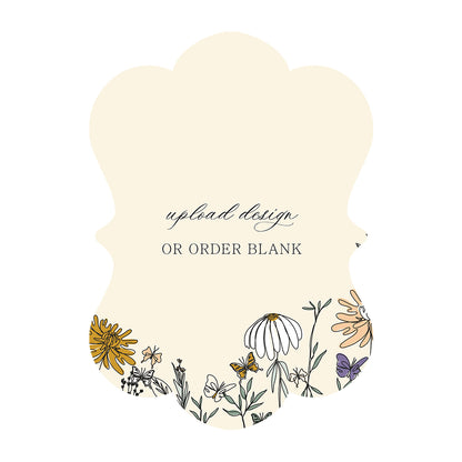 Custom Wedding Prints on Diecut Shaped Cardstock | Shape P93