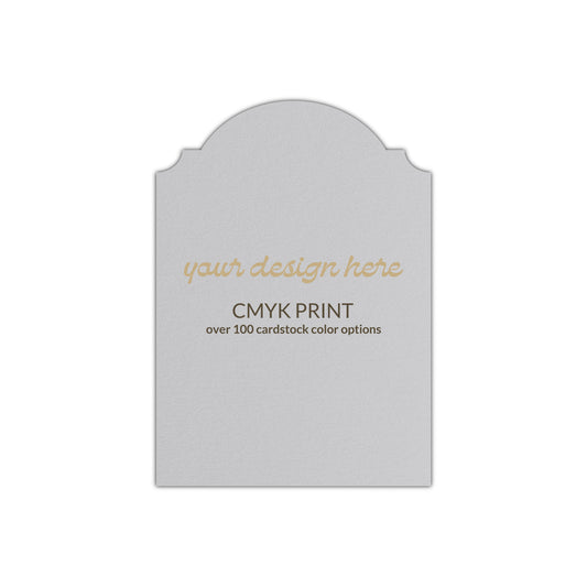 Shape P94 Diecut Card | CMYK Print | 3" x 5"