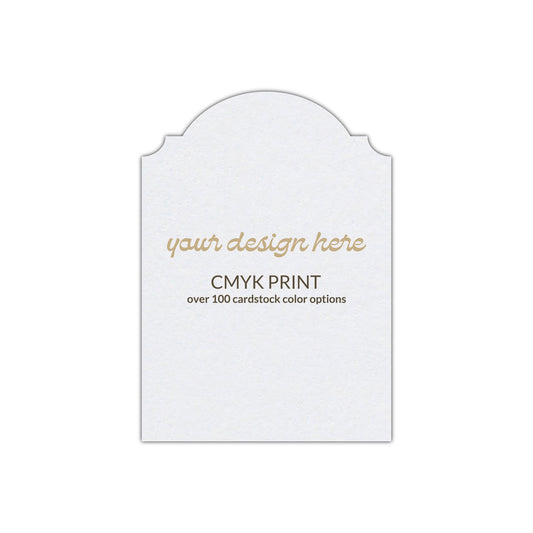 Shape P94 Diecut Card | CMYK Print | 3" x 4"
