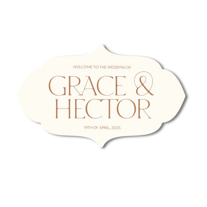 Personalized Wedding Signs | Fully Custom Print | Signature Shape 16