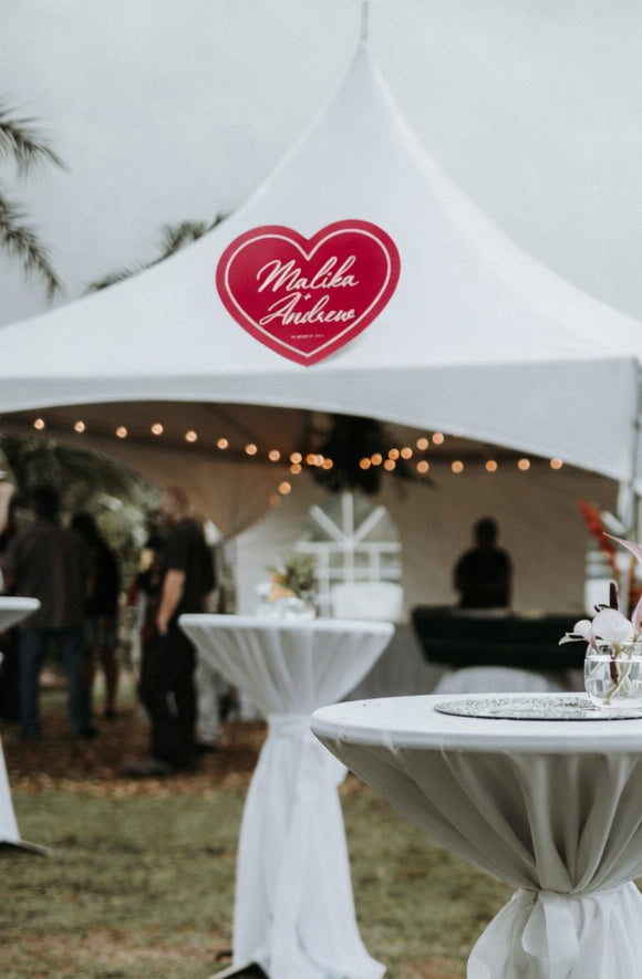 Signature Shape Custom Wedding Signage - Shape 91