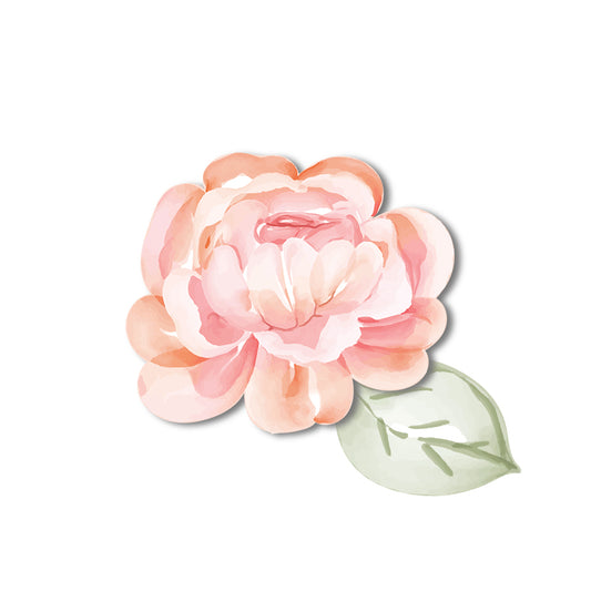 Romantic Peony SVG Template for Place Cards and Wedding Decorating