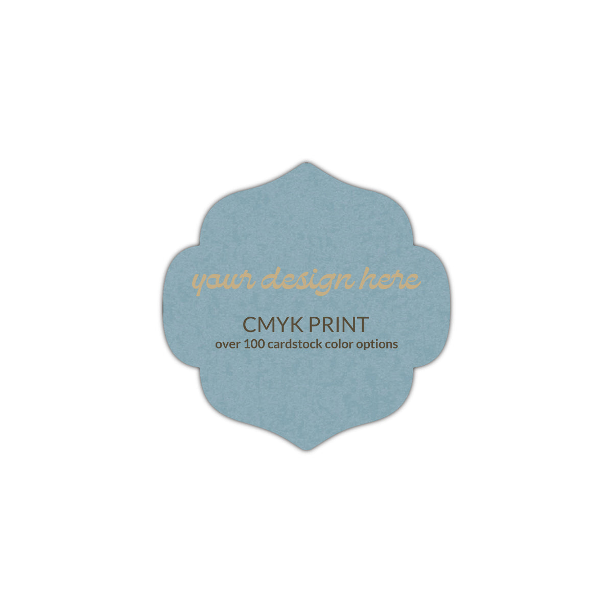 Shape S10 Diecut Card | CMYK Print | 3" x 3"
