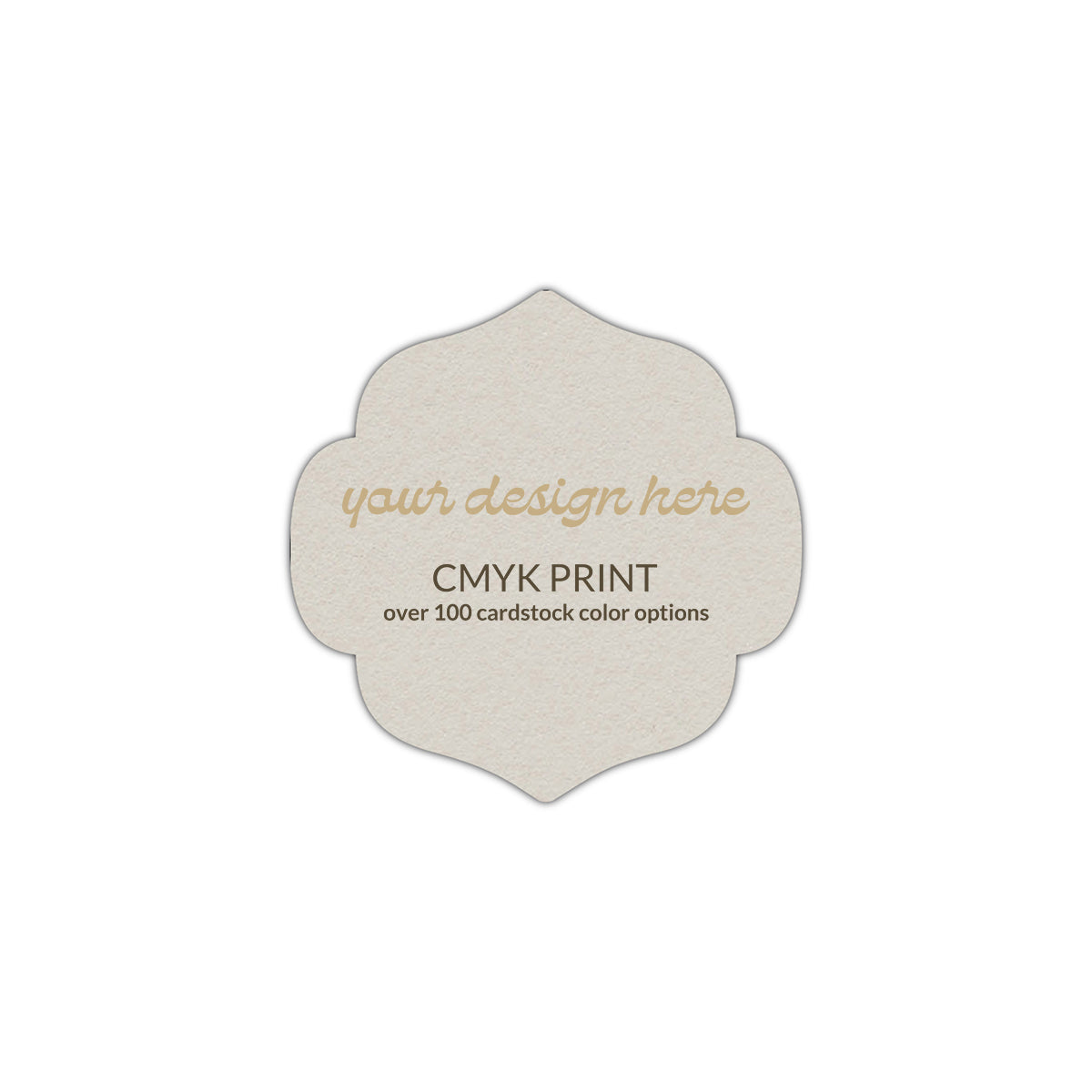 Shape S10 Diecut Card | CMYK Print | 5" x 5"