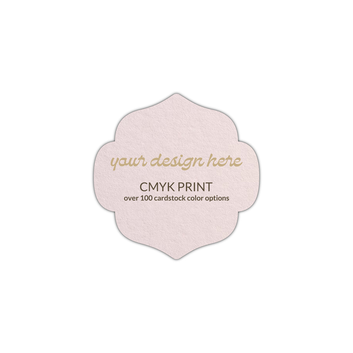 Shape S10 Diecut Card | CMYK Print | 6" x 6"